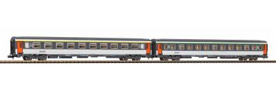 PIKO Set 2 wagons a compart. 1+2 Cl.