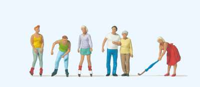 Preiser Skaters et passants
