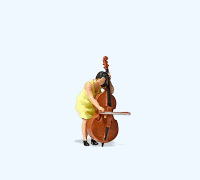 Preiser Musicien avec contrebasse