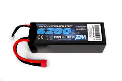 T2M Accu LiPo 3S 11.1V 6200mAh + adapt.