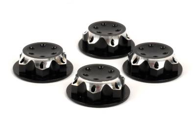 T2M Ecrous borgne alu 17mm noir (4p)