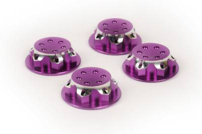 T2M Ecrous borgne alu 17mm violet (4p)