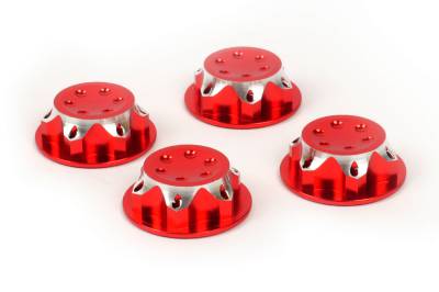 T2M Ecrous borgne alu 17mm rouge (4p)